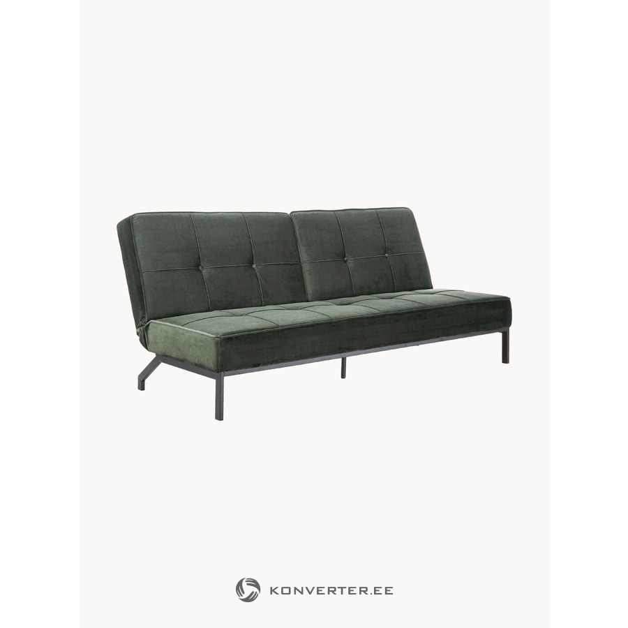 Žalioji aksominė miegamoji sofa