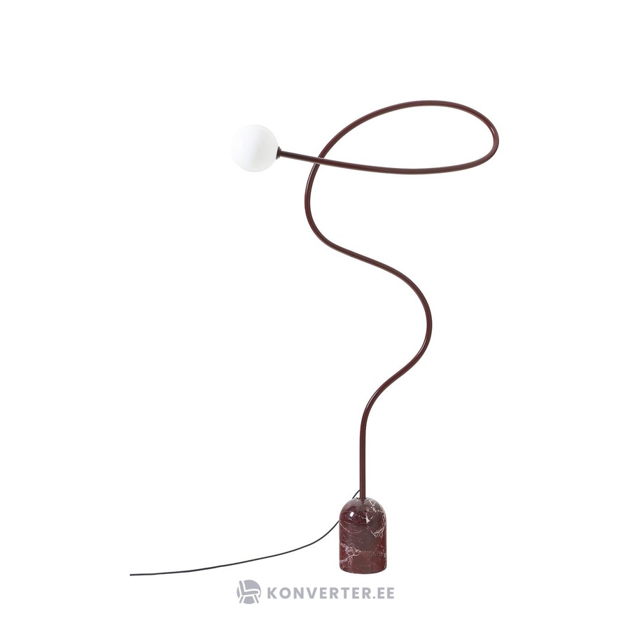 Marmorinen design-lattiavalaisin (alina), jossa kosmeettinen virhe