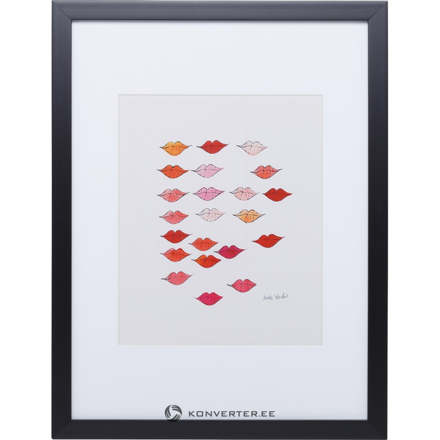 Wall picture andy warhol - stamped lips (g&c interiors) 40x50 intact, in box