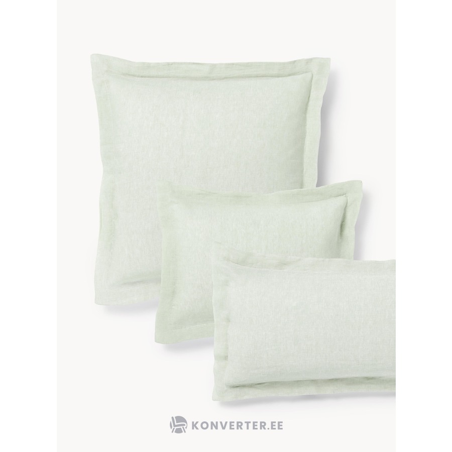 Salviavihreä pellavatyynyliina (Linna)80x80