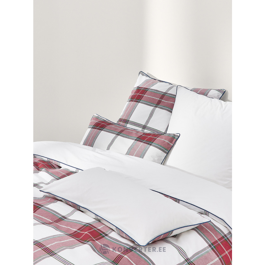 Kuviollinen puuvillapussilakana (Punainen) 135x200