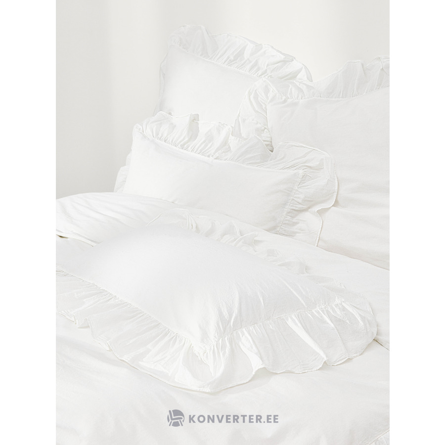 Valkoinen puuvillapussilakana (Louane) 155x220