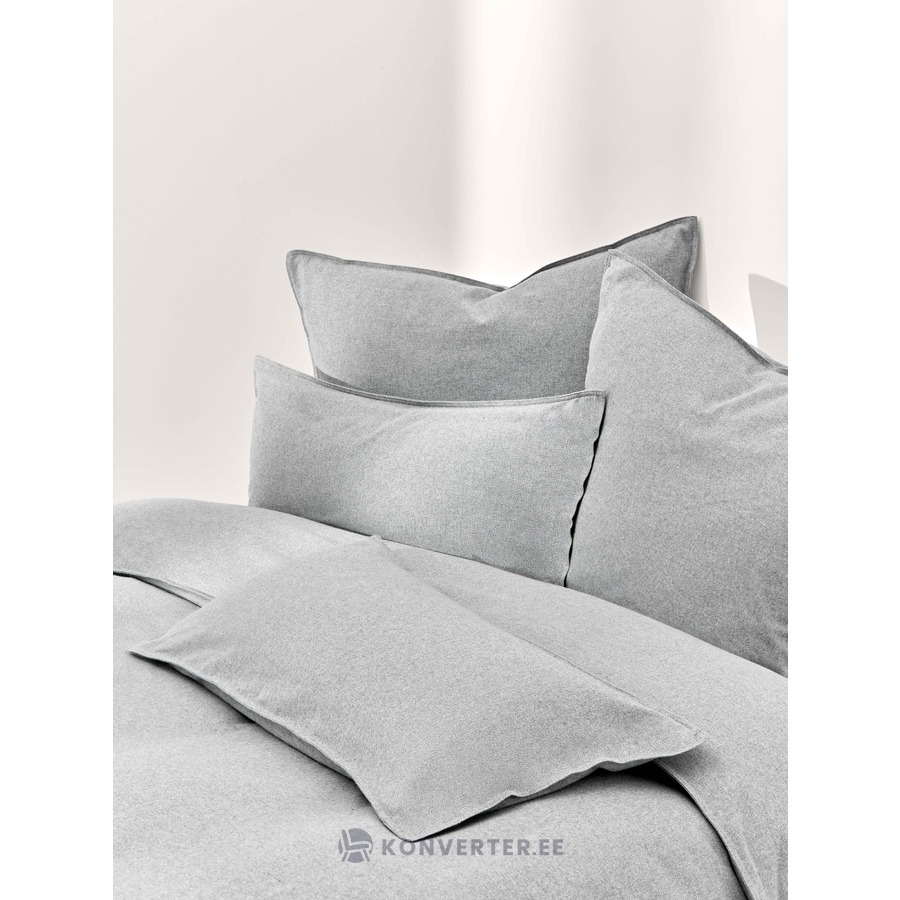 Vaaleanharmaa puuvillapussilakanasetti (Katja) 220x240