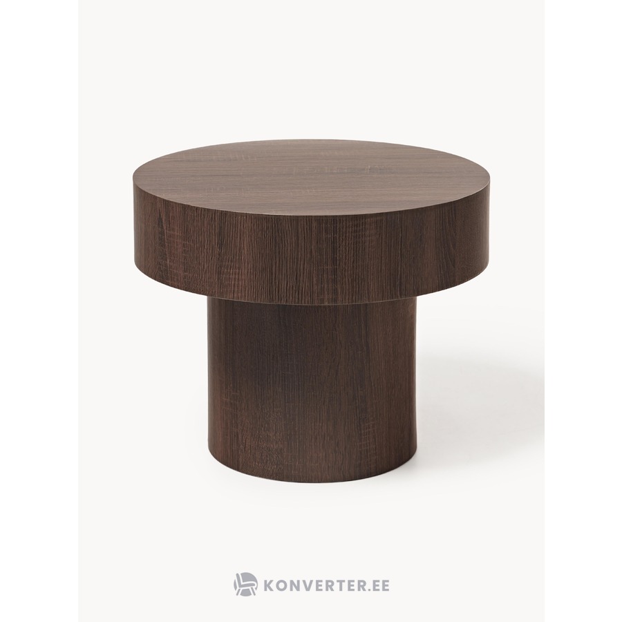 Tamsiai rudas apvalus kavos staliukas „Malung“ („Venture Design“)