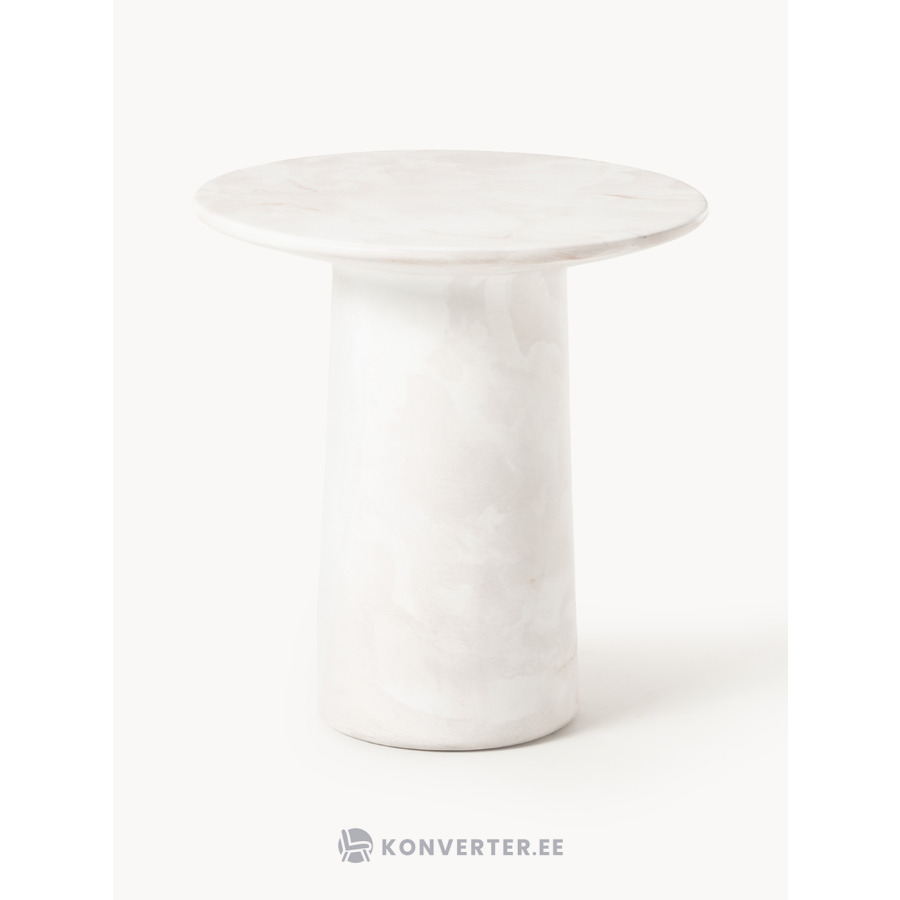 Baltas apvalus kavos staliukas (Jael)