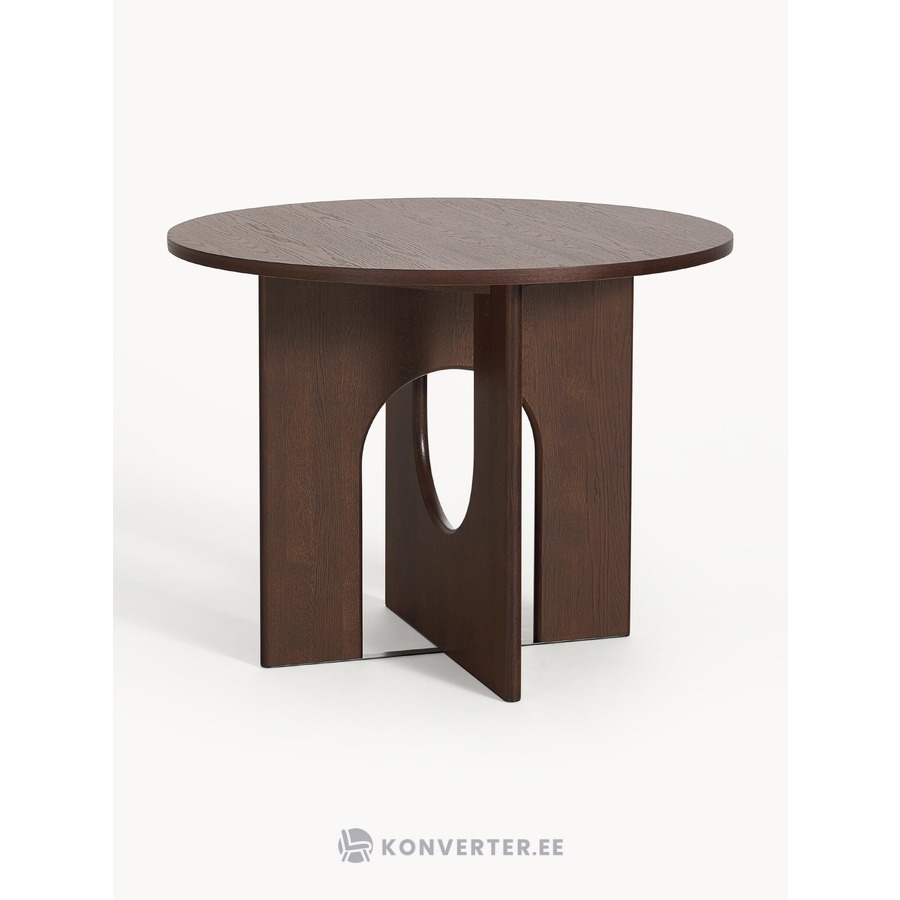 Tummanruskea pyöreä ruokapöytä (Apollo) D=100