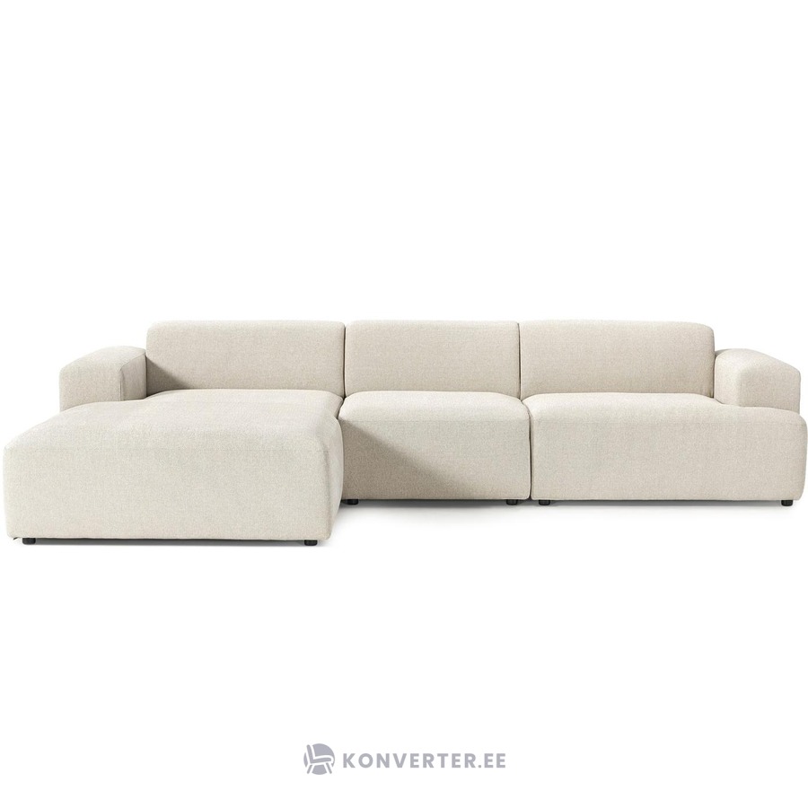 Smėlio spalvos modulinė kampinė sofa (Melva), 319x195