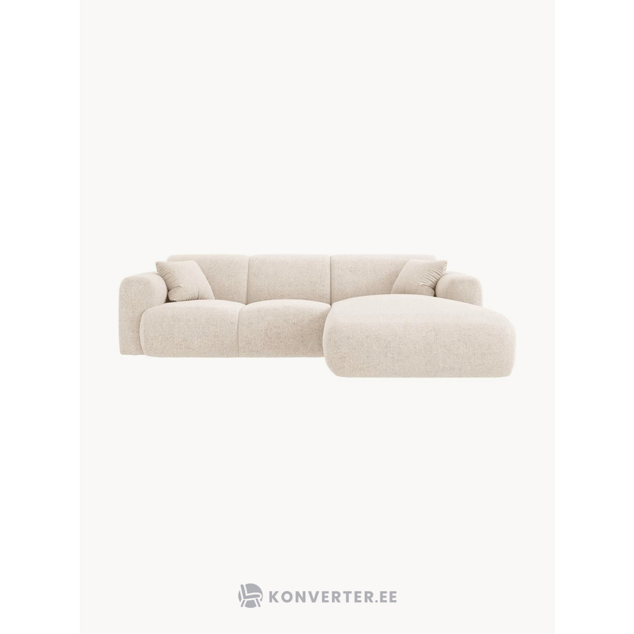 Šviesiai smėlio spalvos kampinė sofa „Nolio“ (Cosmopolitan Design)