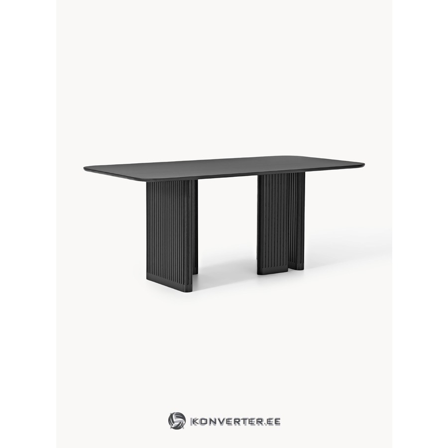 Black Solid Wood Dining Table (Jolka) 180x95
