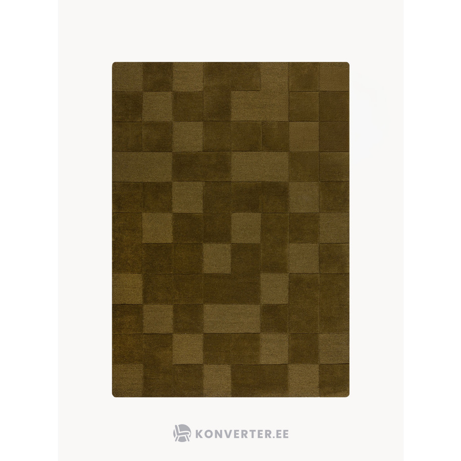 Зеленый шерстяной ковер (Flair Rugs) 200x290