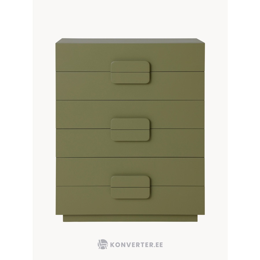 Olive Green Solid Wood Cabinet Spacious (Hkliving)