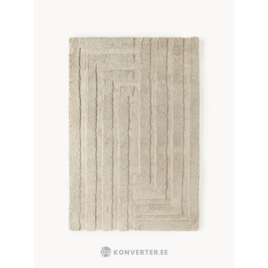Light Beige High-Pile Patterned Carpet (Genève) 200x300