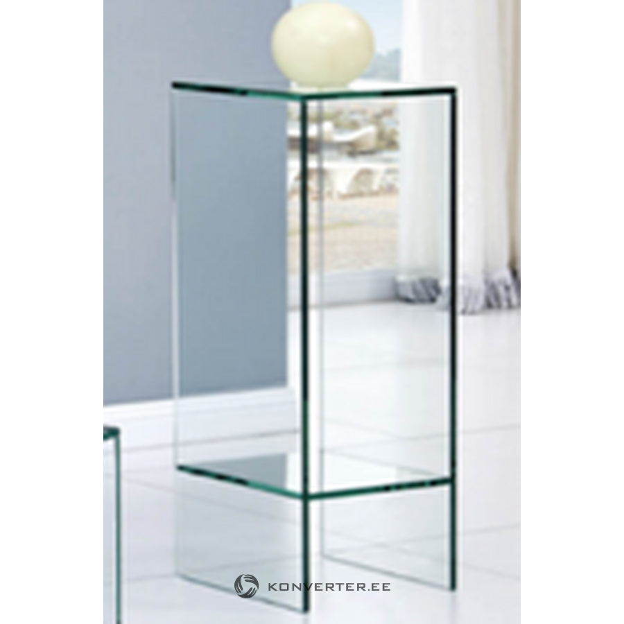 Aukštas stiklinis kavos staliukas (Kara)