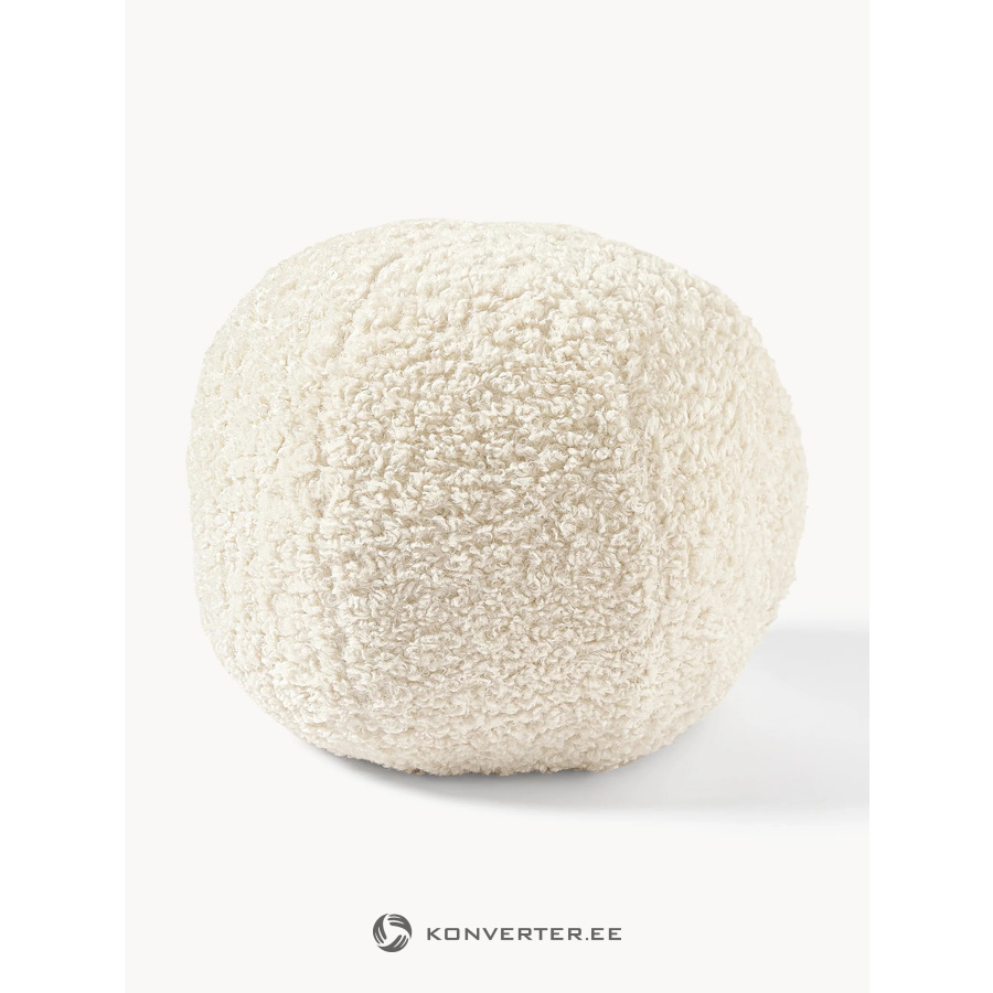 Light beige Teddy fabric Decorative Pillow Dotty (WW) Ø30