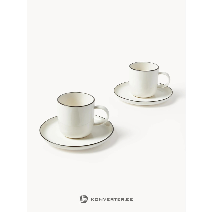 Coffee cups with saucers Facile 2pcs (WW)