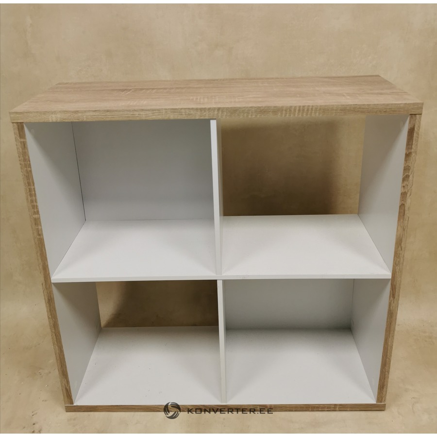 Vaaleanruskea-valkoinen kuutiohylly