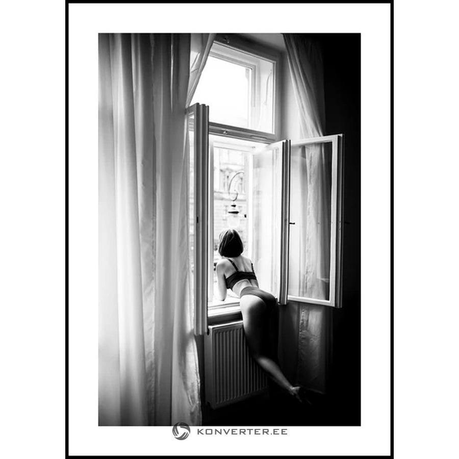 Musta Raamiga Seinapilt The Window (Malerifabrikken) 30X40