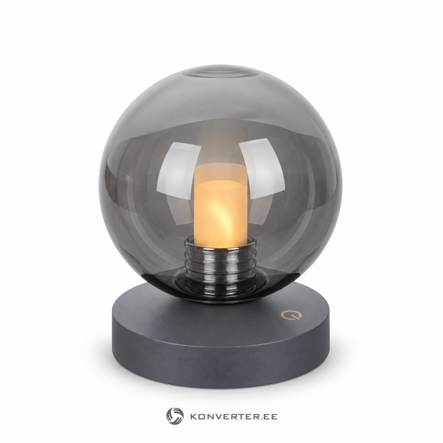 Smoked Glass Globe Wireless Table Lamp (Globo)