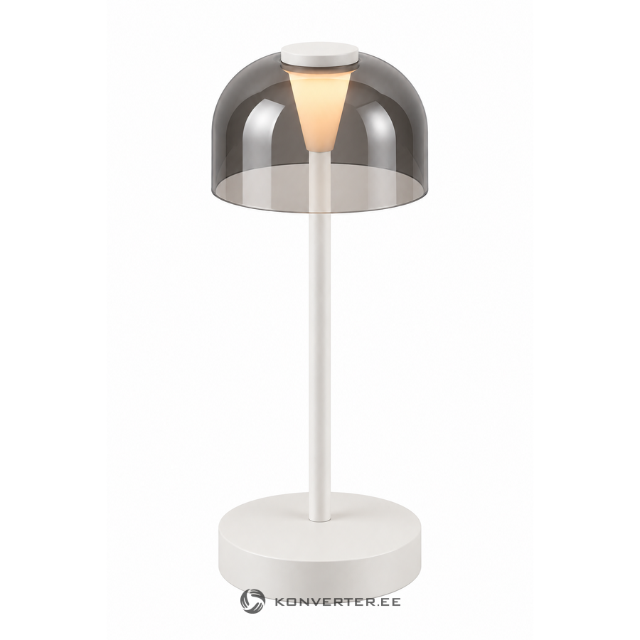 Balta kupola bezvadu galda lampa (Campana)