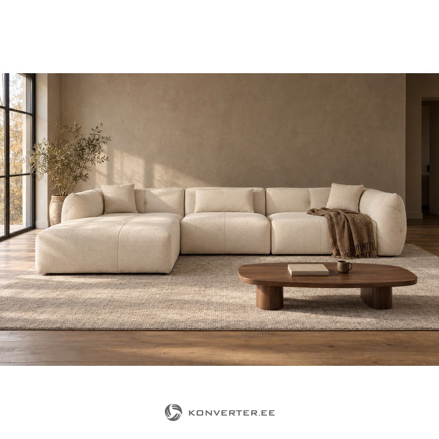 Rapallo-kulmasohva - Beige kangas / Vasen