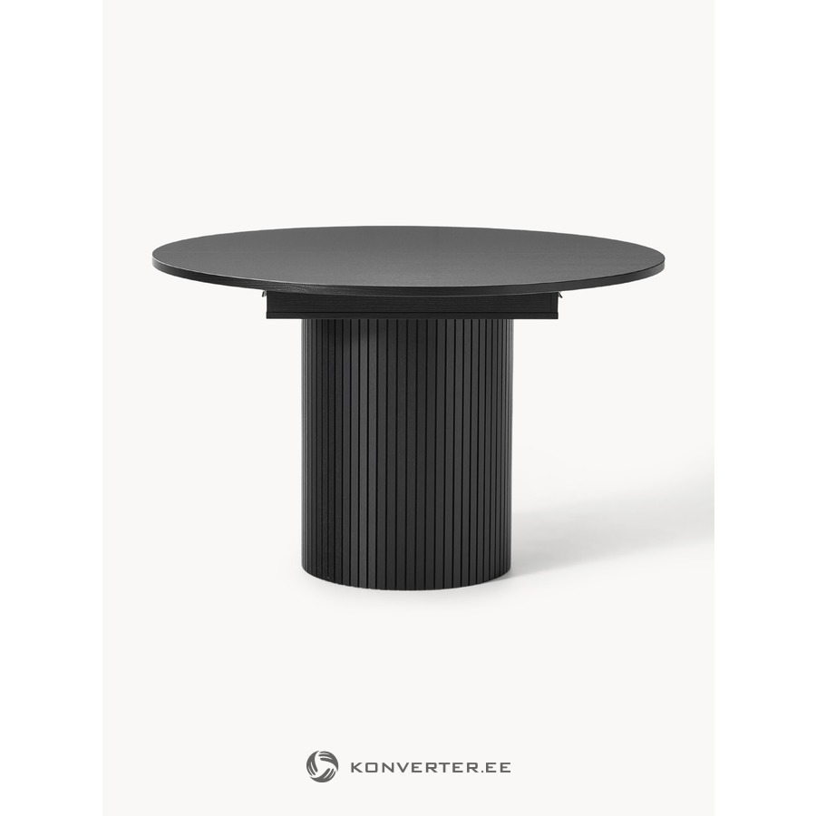 Black Extendable Dining Table (Filo) 120/160x120