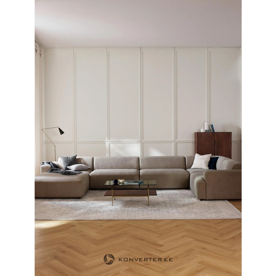 Tummanbeige iso kulmasohva (melva) kosmeettisilla virheillä