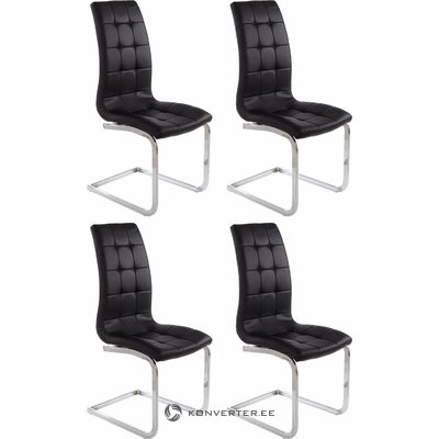 Musta tuoli pehmeällä nahkapäällysteellä