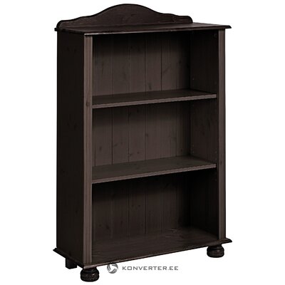 Black solid wood low bookshelf (whole, in a box)