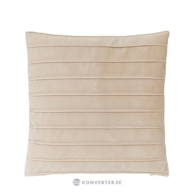Beige velvet pillowcase (lola) intact