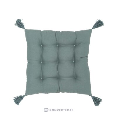 Тускло-зеленая декоративная подушка для стула (отверстие) не повреждена