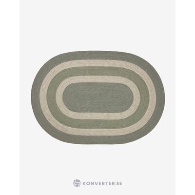 Zaļš ovāls āra paklājs leeith (kave home) 160x230cm