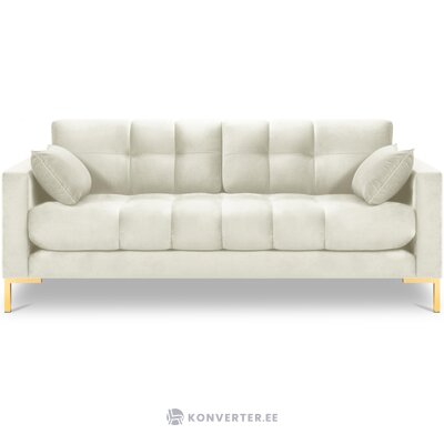 Šviesiai pilkos spalvos dizaino sofa (mamaia), nepažeista