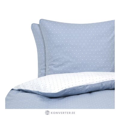 Синий комплект постельного белья из хлопка в горошек betty (fovere) в целости и сохранности