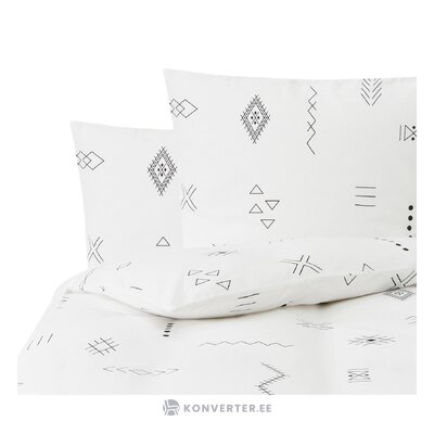 Комплект постельного белья из фланели с белым узором (tabitha) 200x200 + 2x 80x80 целиком
