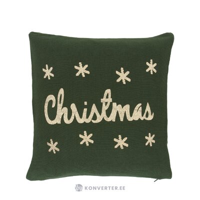 Žalia rašto pagalvės užvalkalas (kalėdinis) nepažeistas