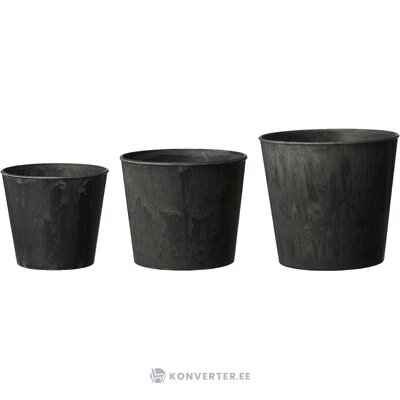 Set of 3 flowerpots yrsa (wikholmform) intact