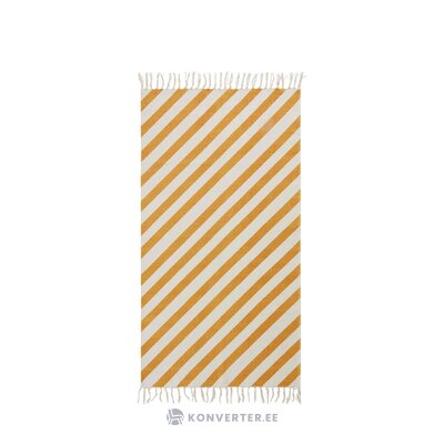 Dzelteni balti svītrains paklājs franny (jotex) 80x150 neskarts