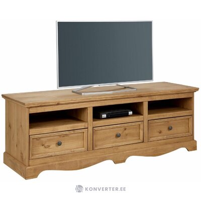 Light brown solid wood TV stand melissa intact
