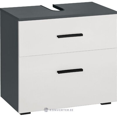 Anthracite-white sink cabinet in good condition