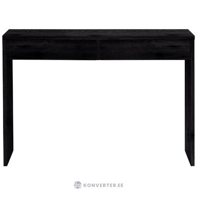 Nepažeistas juodas rašomasis stalas su 2 stalčiais astral