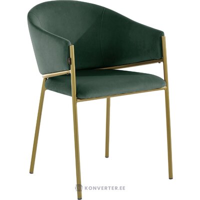 Dark green and gold velvet dining chair leonique evreux intact