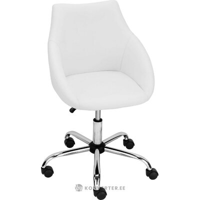 Balta odinė biuro kėdė dylan sveika