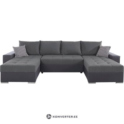 Gray anthracite corner sofa bed josy intact