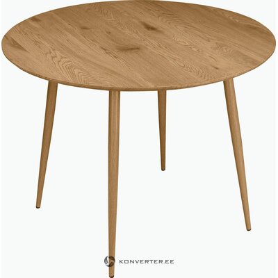 Light brown round dining table (eadwine)