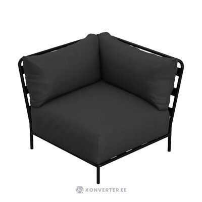 Black garden armchair/corner module brick (trimm copenhagen) intact