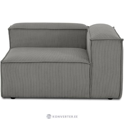 Gray velvet armchair/corner module (lennon) intact