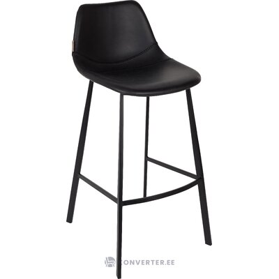 Melns bāra krēsls franky (dutchbone) 80cm ar smagiem skaistuma trūkumiem