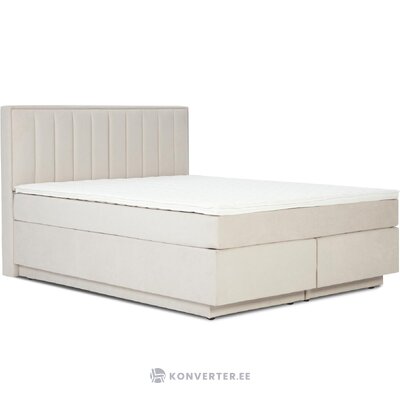 Cream bed with storage (livia) 160x200 intact