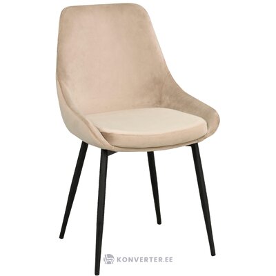 Beige velvet chair sierra (rowico) with beauty flaws