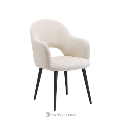 Light velvet chair (rachel) with beauty flaws